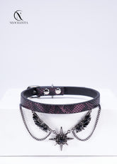 The "Eclipsed Goddess" Leather Choker