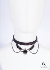The "Eclipsed Goddess" Leather Choker
