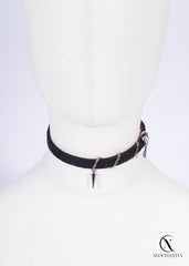 The "Empress Viper's Fang" Leather Choker