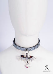 The "Frostfire Drakon" Leather Choker