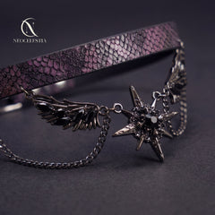 The "Eclipsed Goddess" Leather Choker