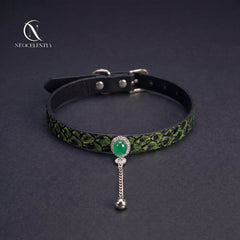 The "Sylvan Nymph" Leather Choker