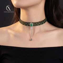 The "Sylvan Nymph" Leather Choker