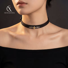 The "Fire Element" Leather Choker