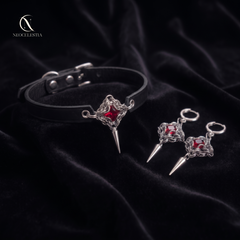 The "Alice's Whisper" Set(Choker and Earrings)