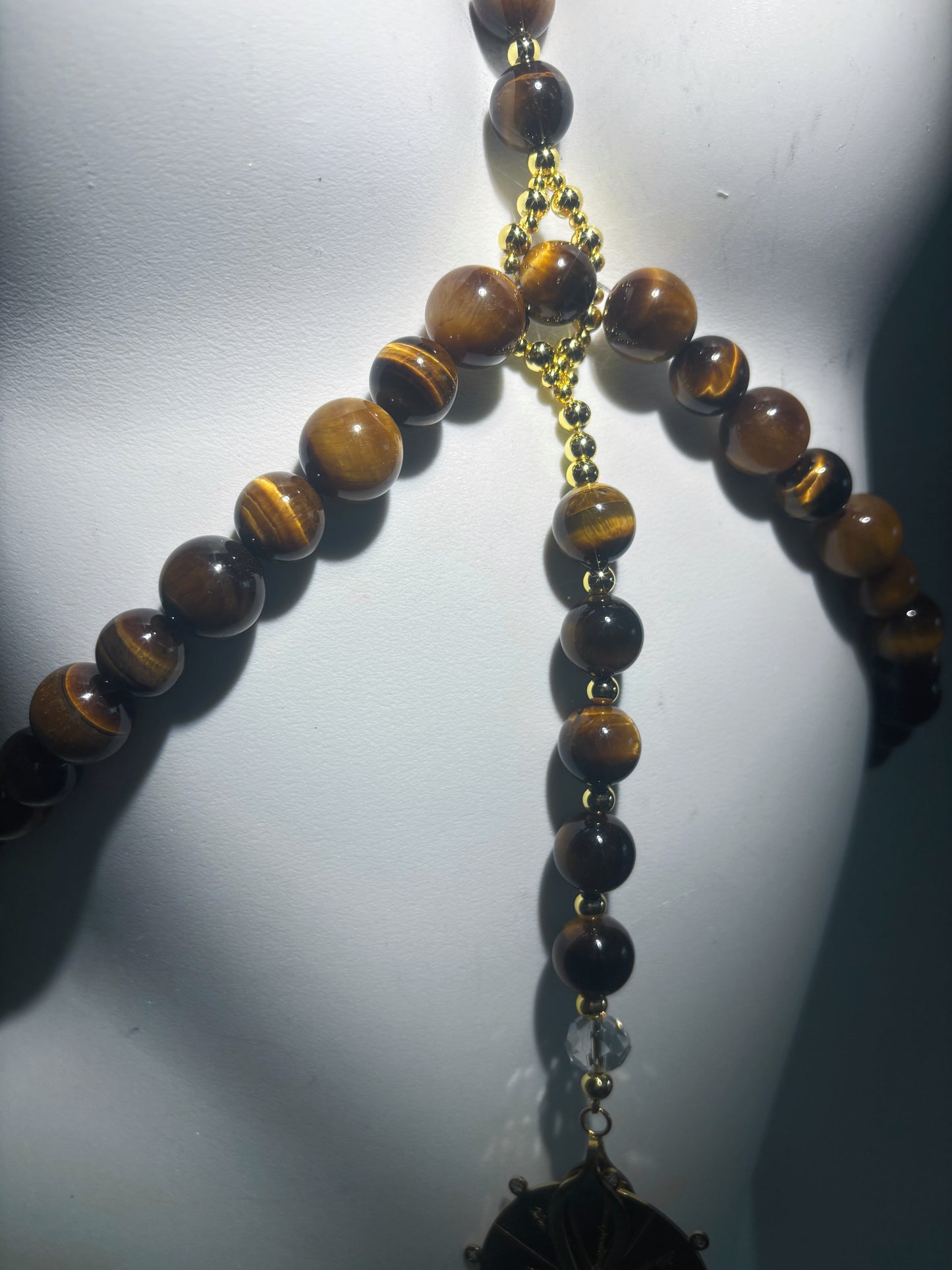 “Golden Compass” Choker&amp;Body Tiger-Eye Chain