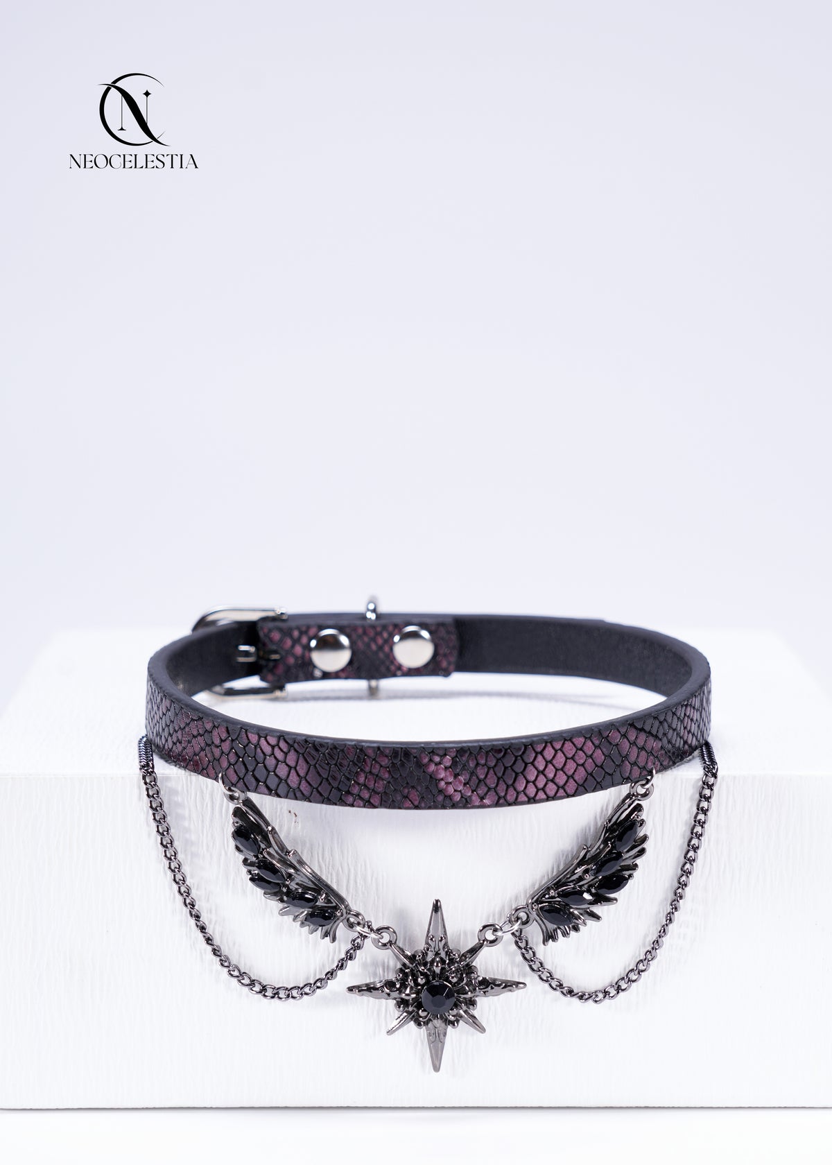 The "Eclipsed Goddess" Leather Choker