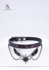 The "Eclipsed Goddess" Leather Choker
