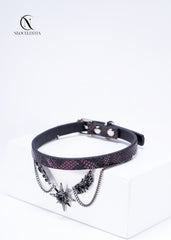 The "Eclipsed Goddess" Leather Choker