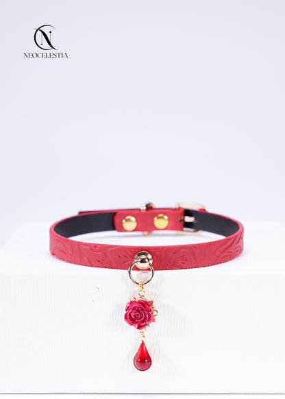 The "Rose Fatale" Leather Choker