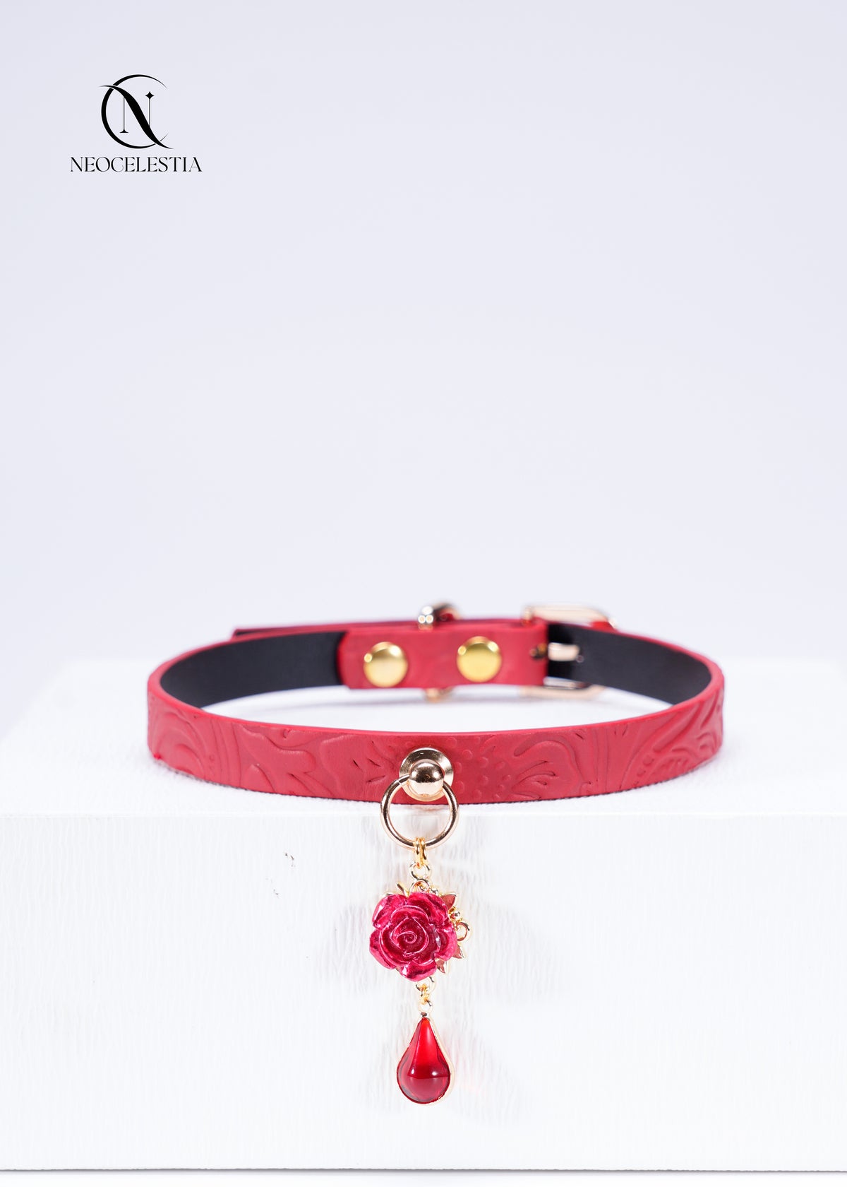 The "Rose Fatale" Leather Choker
