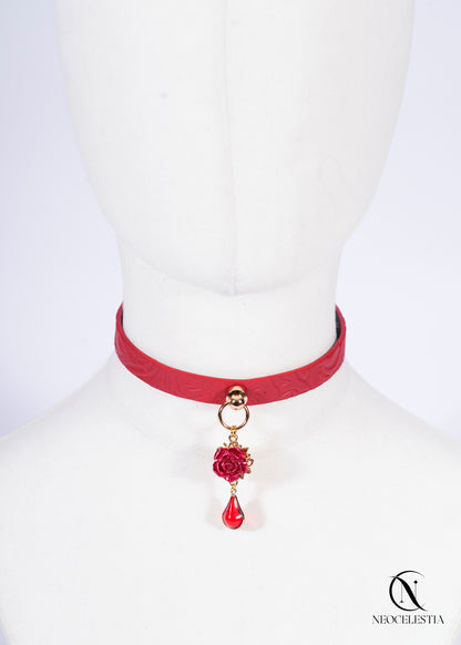 The "Rose Fatale" Leather Choker