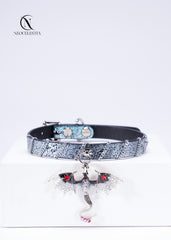 The "Frostfire Drakon" Leather Choker