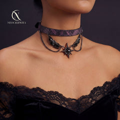 The "Eclipsed Goddess" Leather Choker