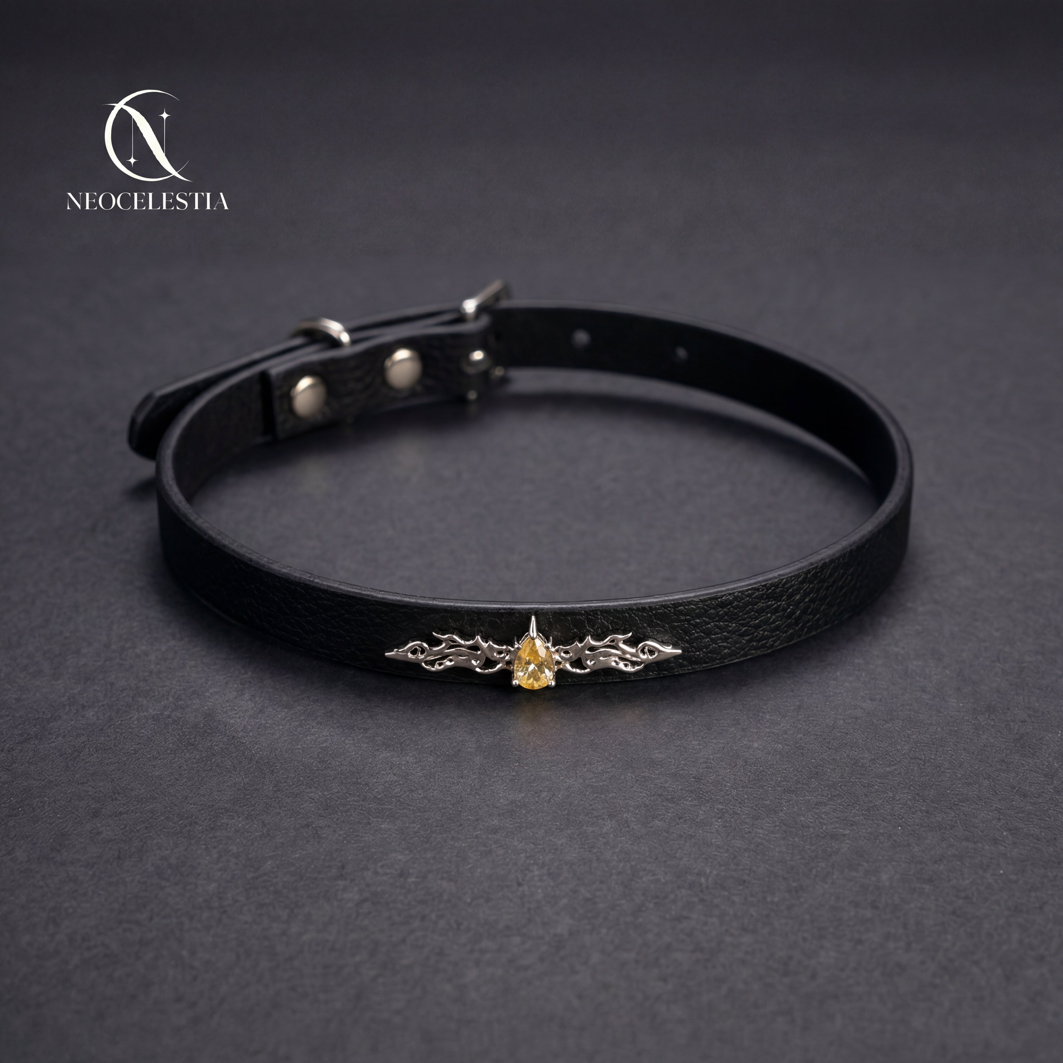 The "Fire Element" Leather Choker