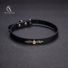 The "Fire Element" Leather Choker
