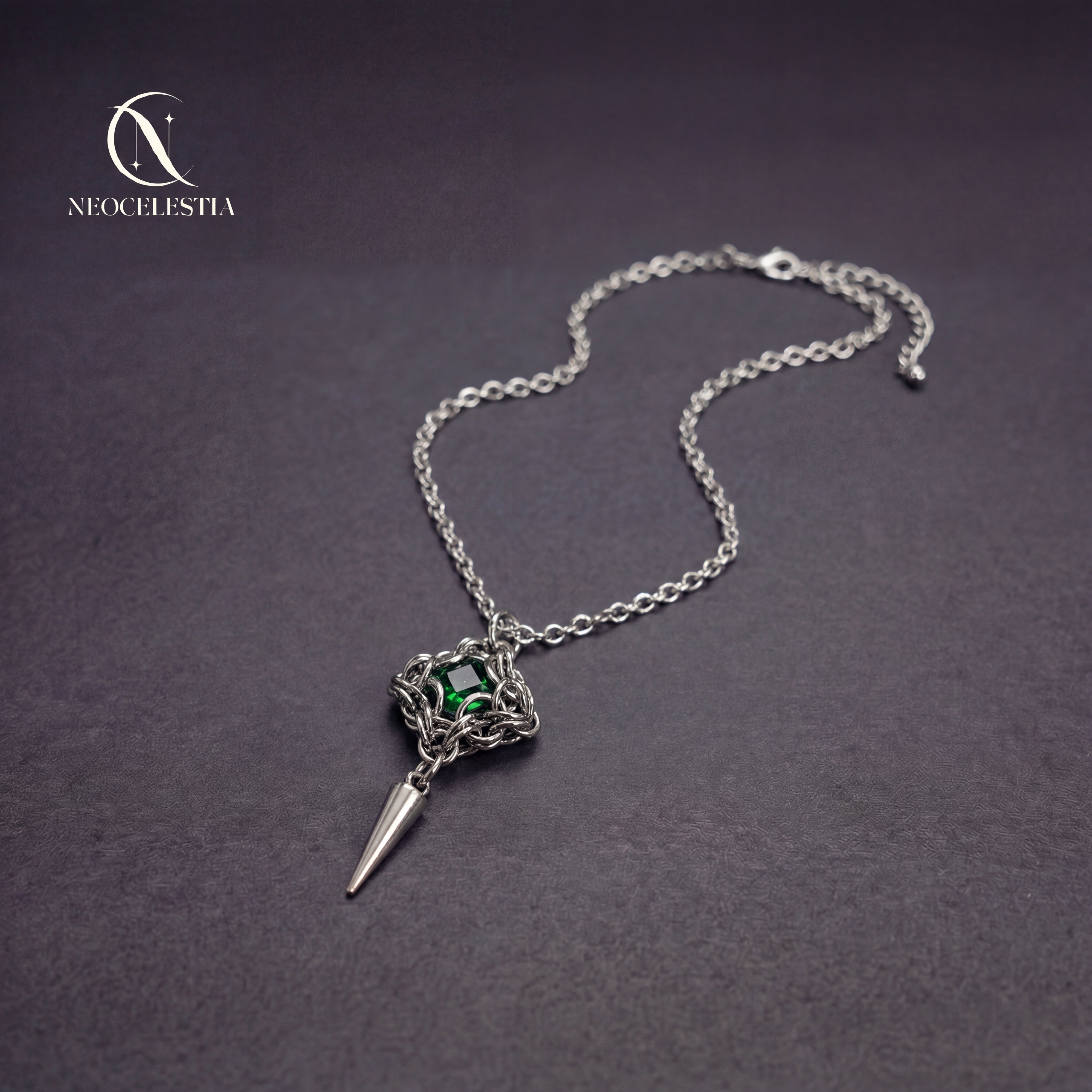 Swan Crystal Chainmail Necklace