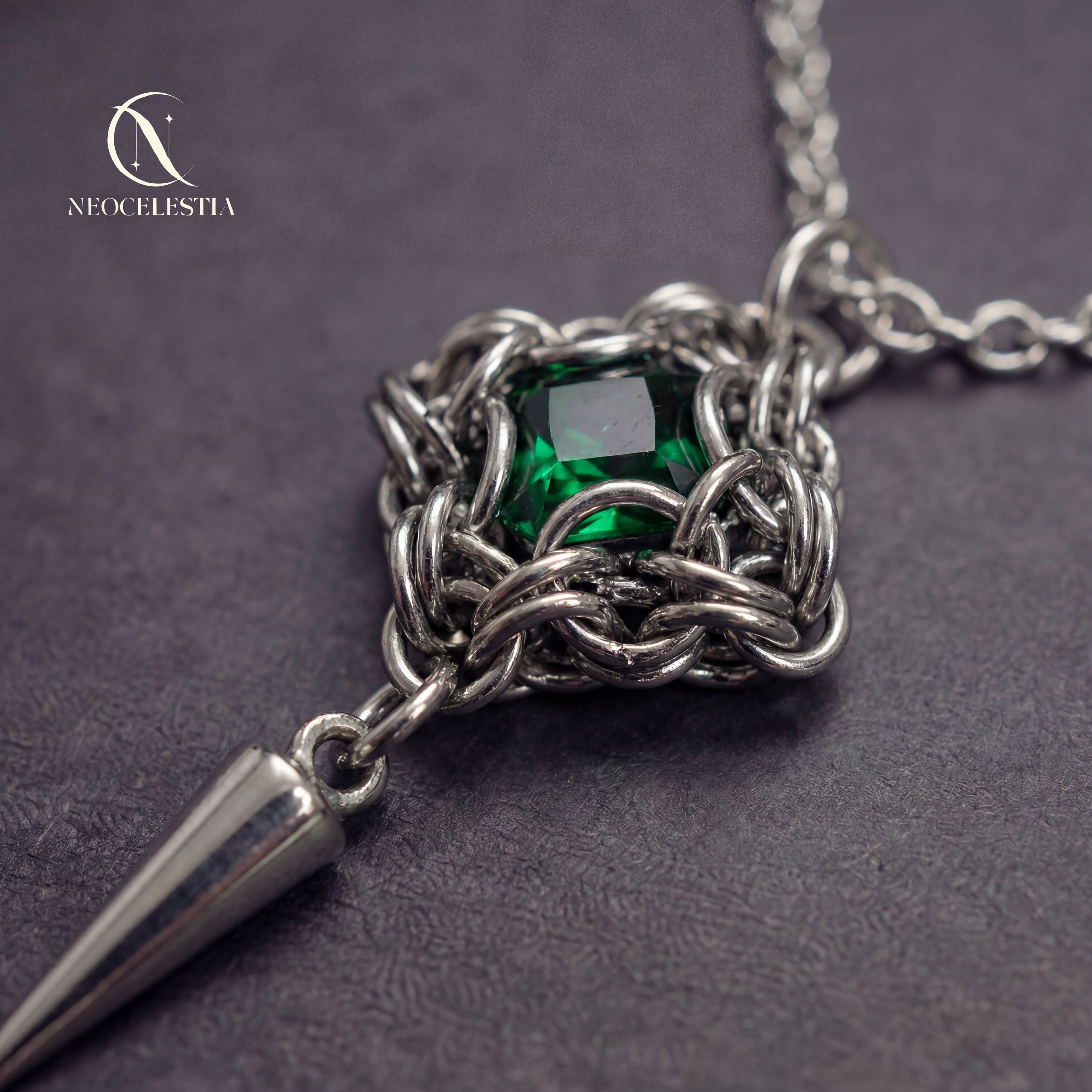 Swan Crystal Chainmail Necklace