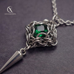 Swan Crystal Chainmail Necklace