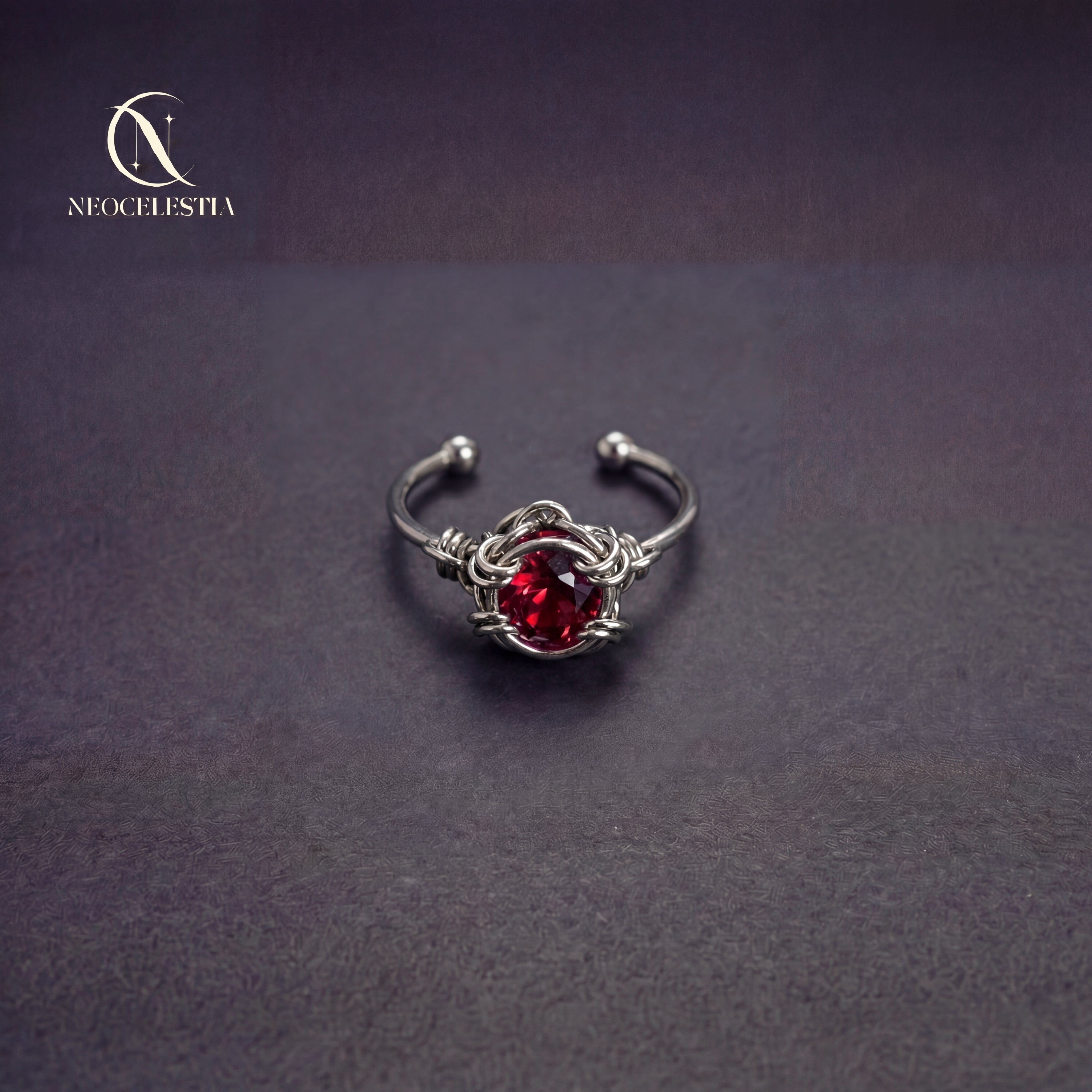 Chainmail Crystal Rings