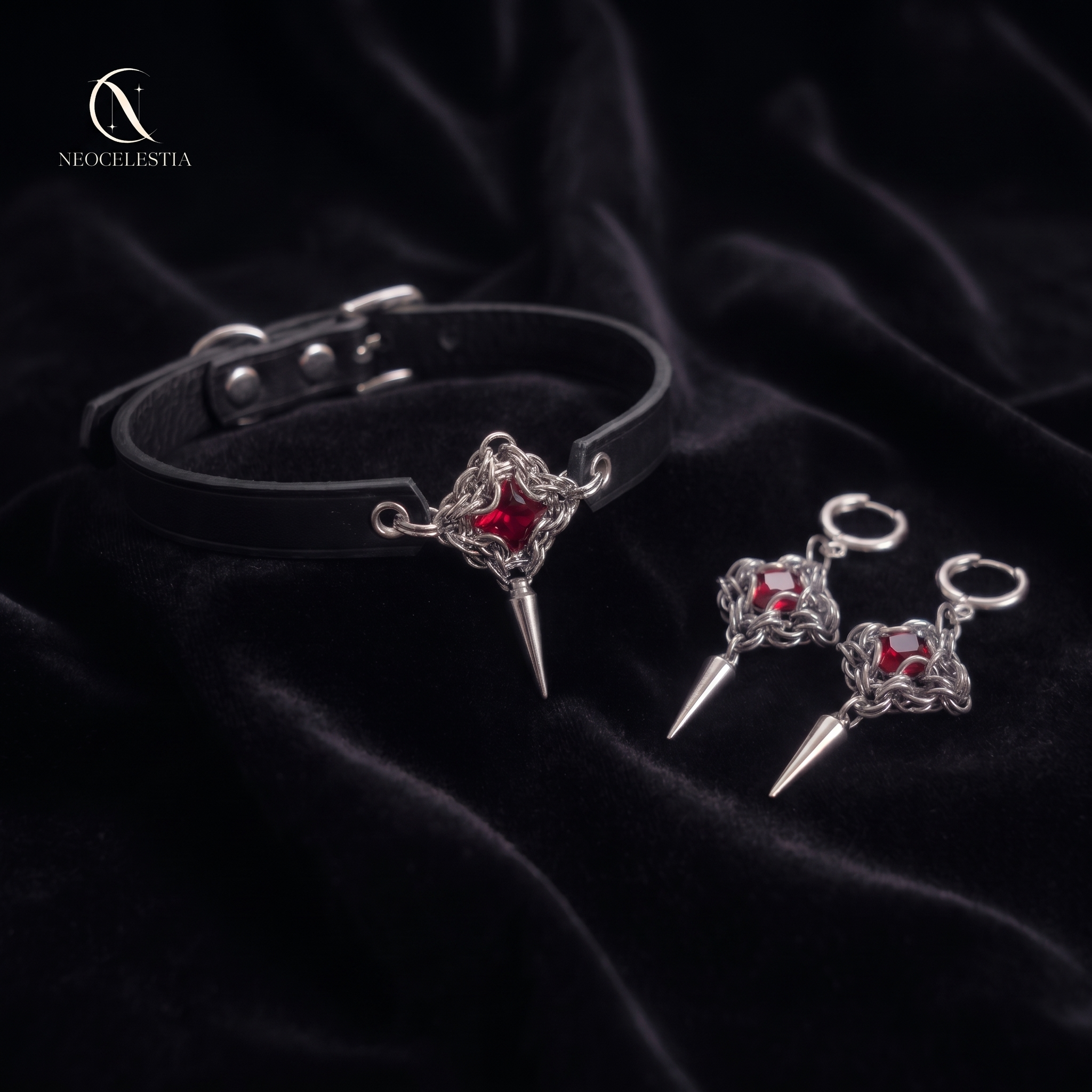 The "Alice's Whisper" Set(Choker and Earrings)